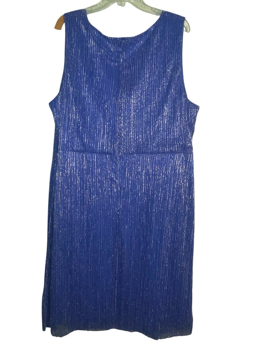 Connected Apparel, Metallic, v-neck, twist front dress. 22W GUC - Picture 5 of 10